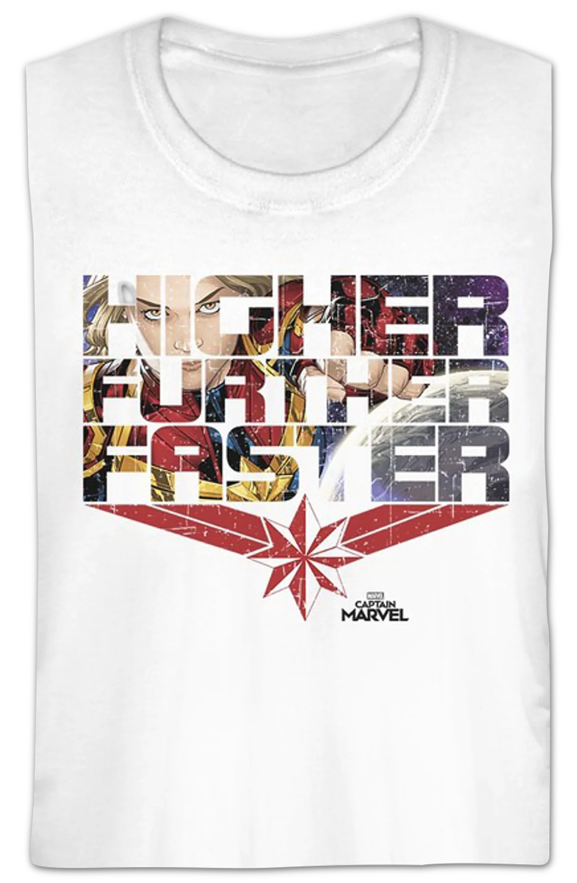 Ladies Higher Further Faster Captain Marvel Shirt - Image 2