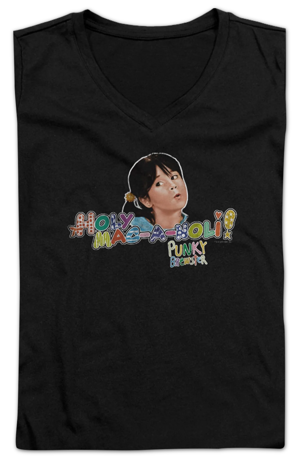 Ladies Holy Mac-A-Noli Punky Brewster V-Neck Shirt - Image 2