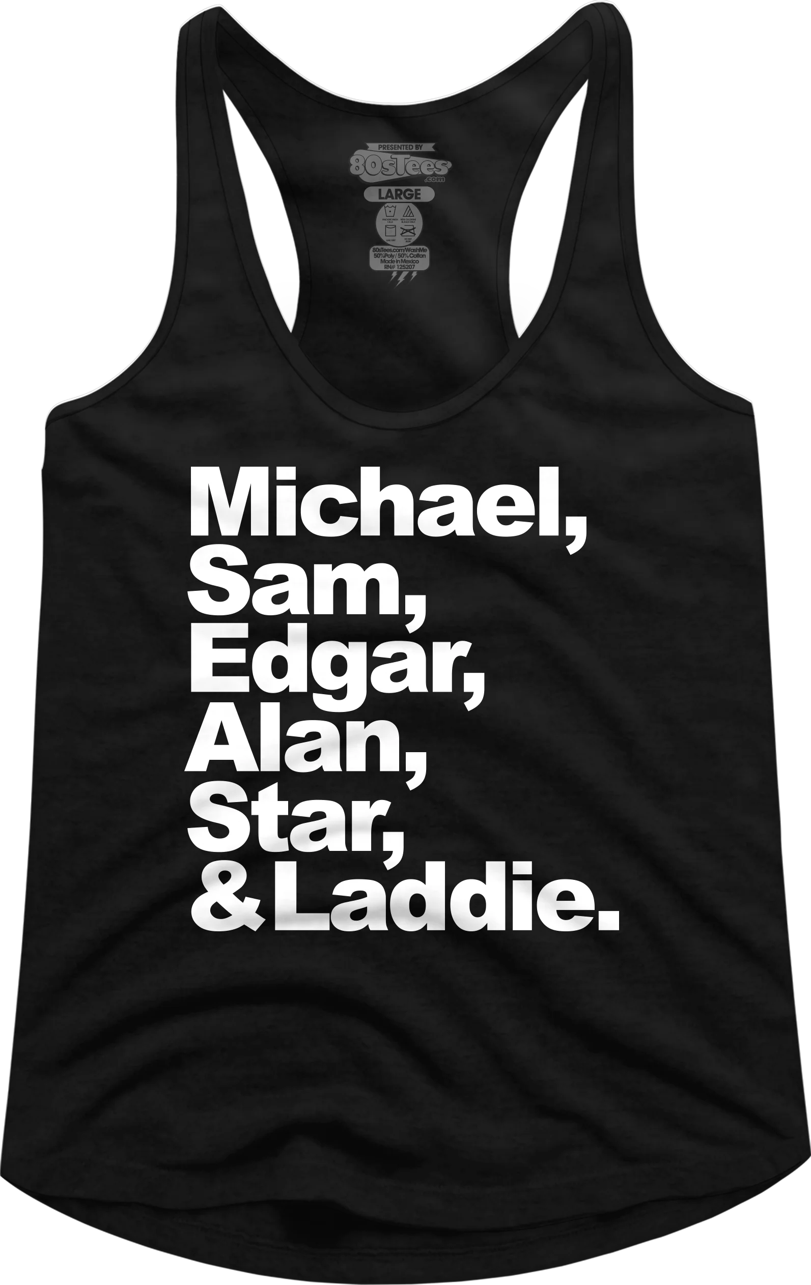 Ladies Human Names Lost Boys Racerback Tank Top