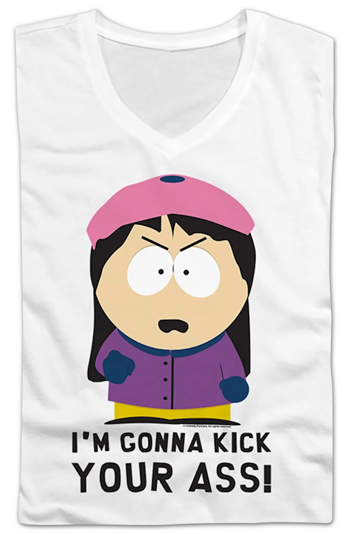 Ladies I'm Gonna Kick Your Ass South Park V-Neck Shirt - Image 2