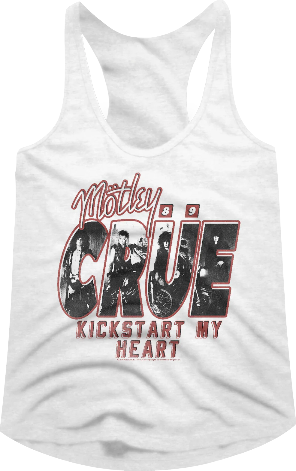 Ladies Kickstart My Heart Motley Crue Racerback Tank Top