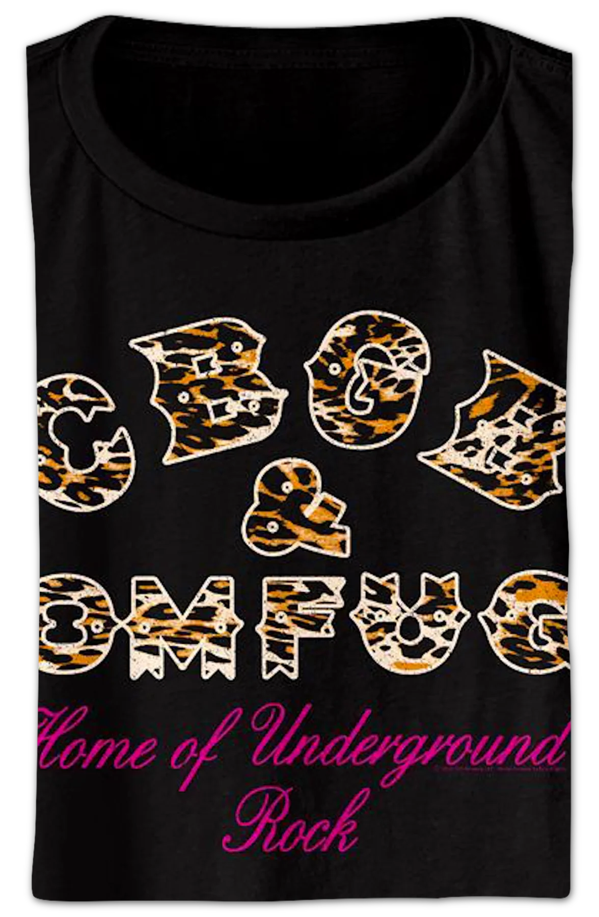 Ladies Leopard Print CBGB Crop Top - Image 2
