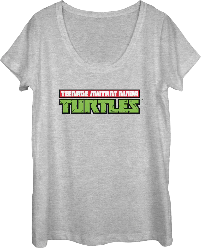 Ladies Logo Teenage Mutant Ninja Turtles Scoopneck Shirt
