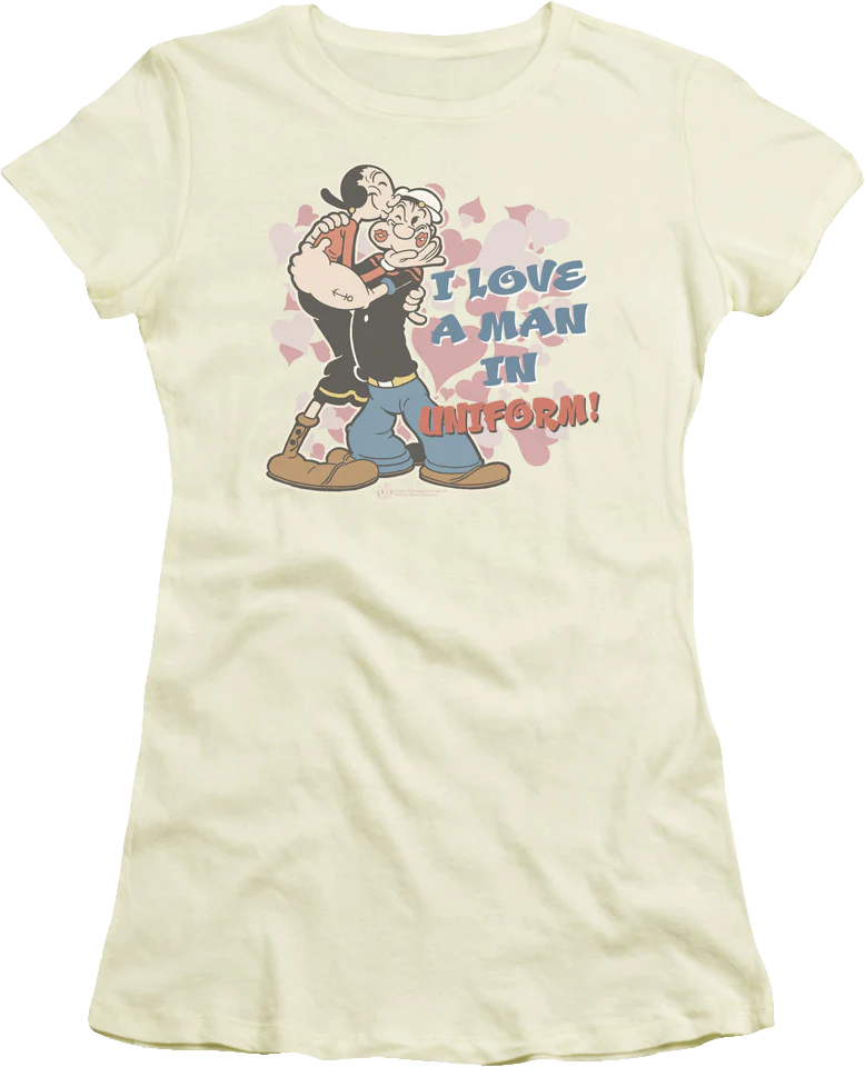 Ladies Man In Uniform Popeye Shirt