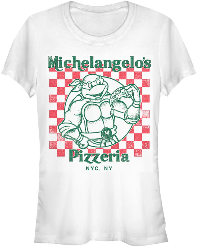 Ladies Michelangelo's Pizzeria Teenage Mutant Ninja Turtles Shirt
