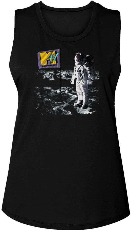 Ladies Moon Landing MTV Muscle Tank Top
