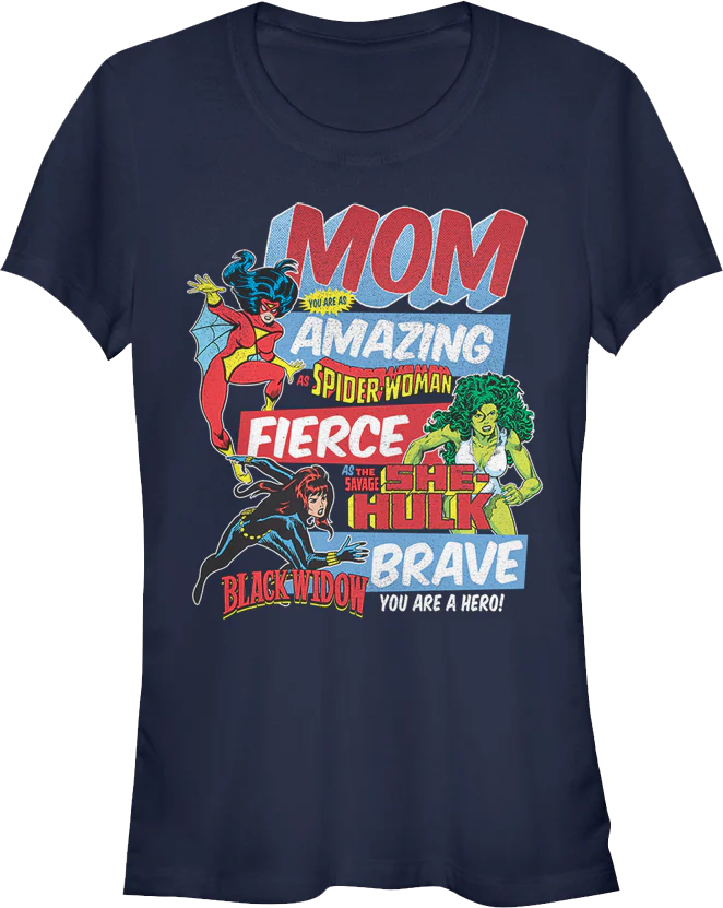 Ladies Mother's Day Marvel Comics Shirt