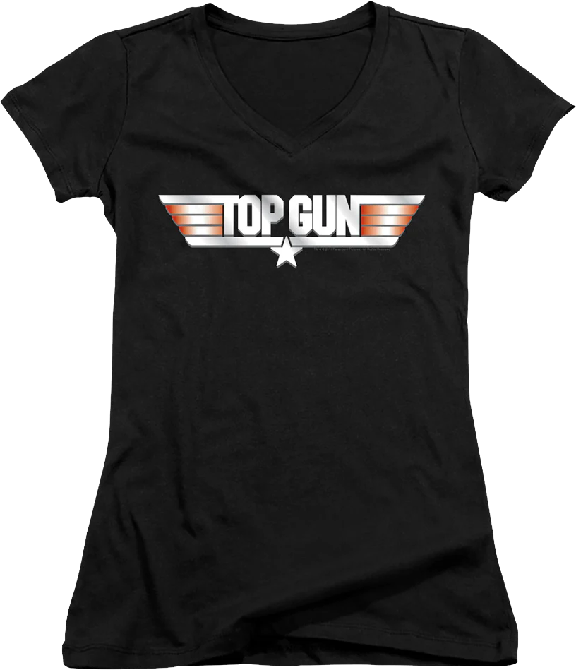Ladies Movie Logo Top Gun V-Neck Shirt