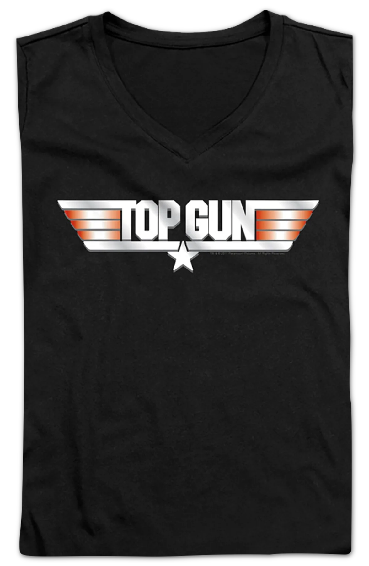 Ladies Movie Logo Top Gun V-Neck Shirt - Image 2