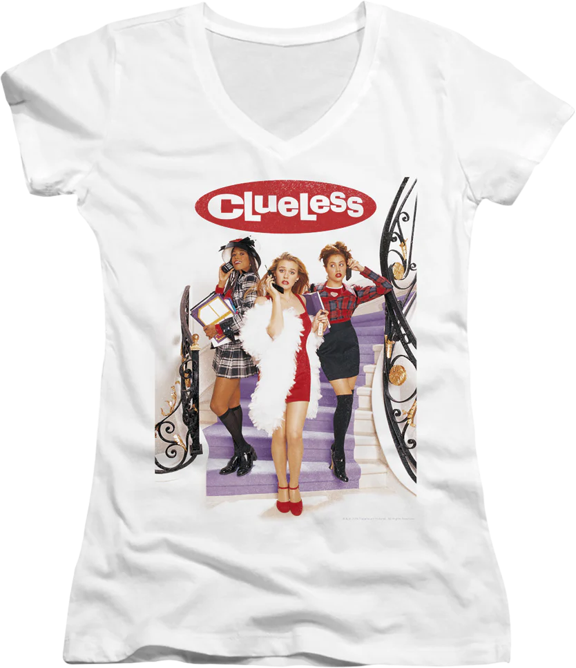 Ladies Movie Poster Clueless V-Neck Shirt