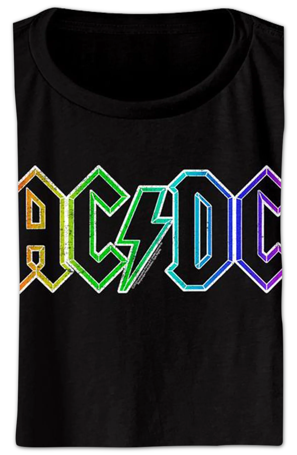 Ladies Neon Logo ACDC Crop Top - Image 2