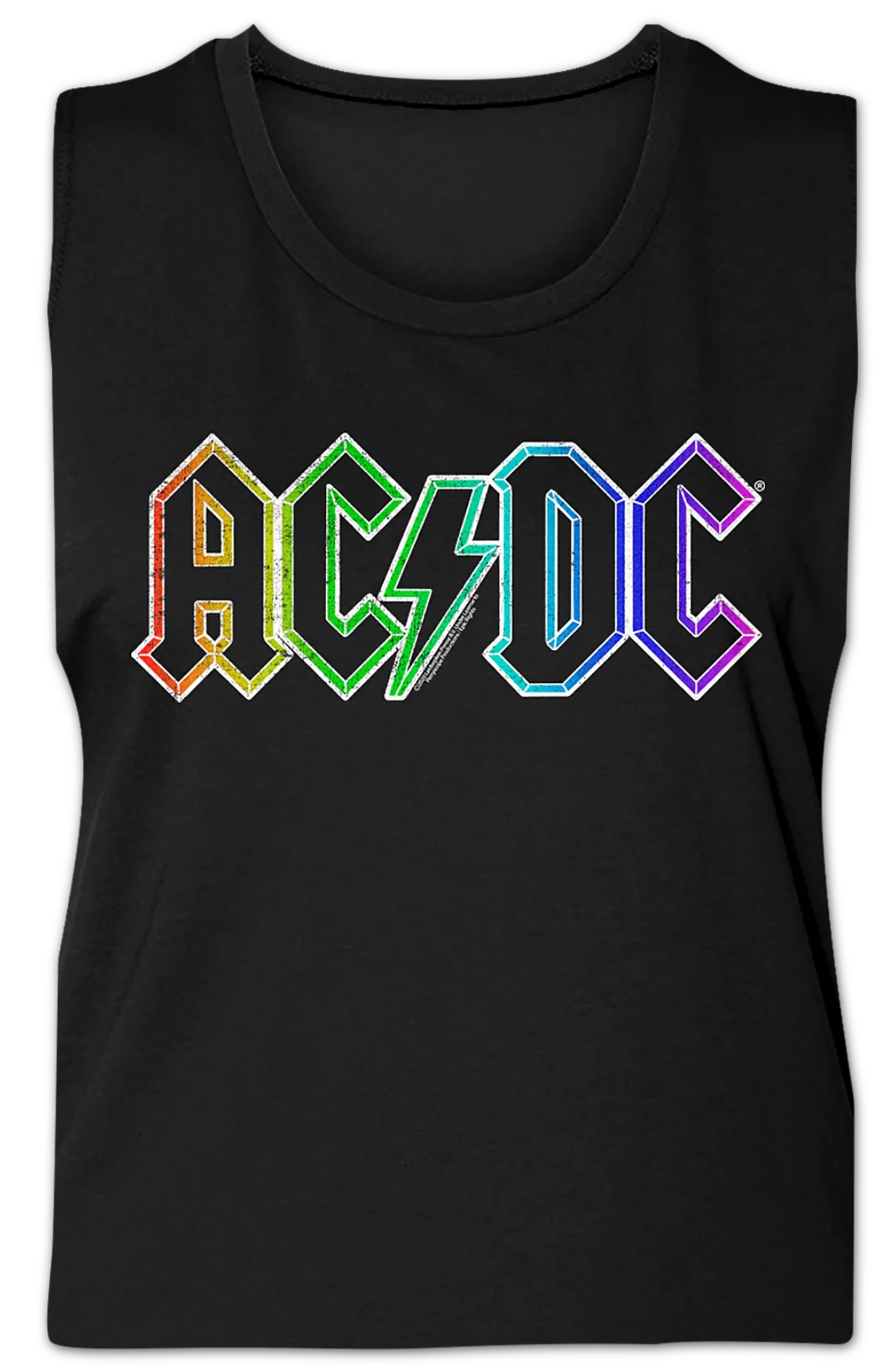 Ladies Neon Logo ACDC Muscle Tank Top - Image 2