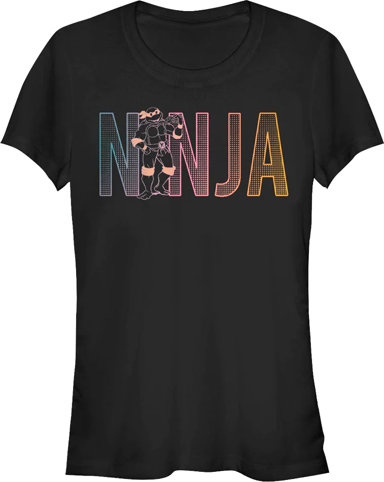 Ladies Neon Michelangelo Teenage Mutant Ninja Turtles Shirt
