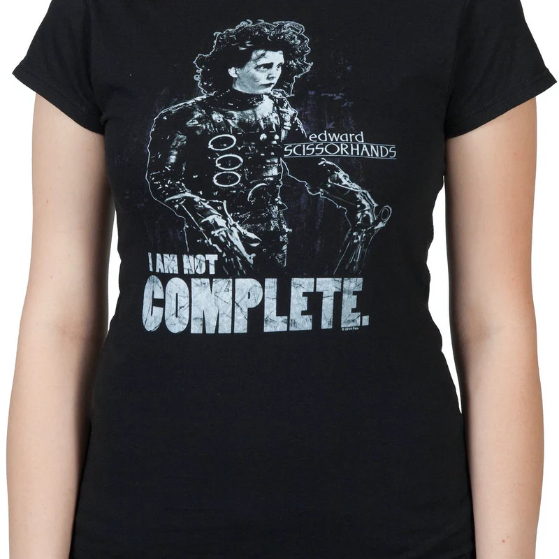 Ladies Not Complete Edward Scissorhands Shirt