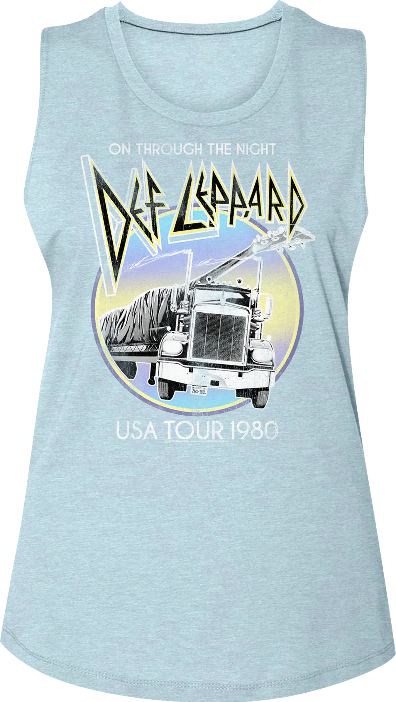 Ladies On Through The Night USA Tour Def Leppard Muscle Tank Top