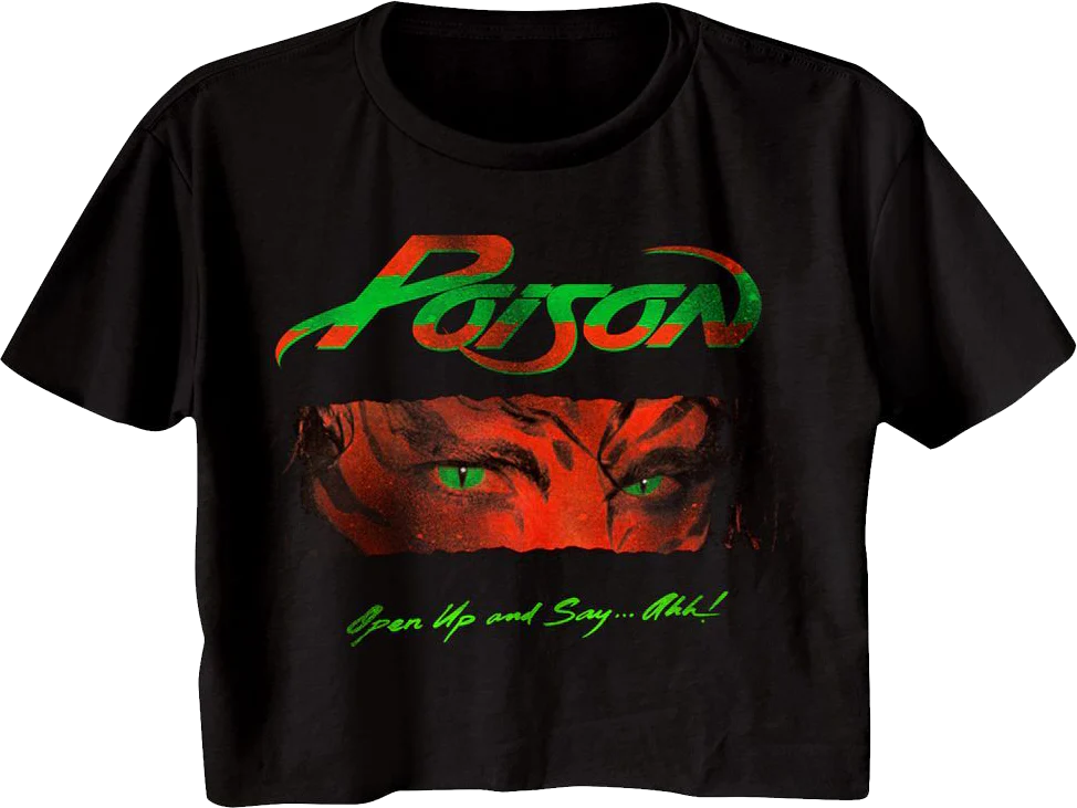 Ladies Open Up and Say Ahh Poison Crop Top