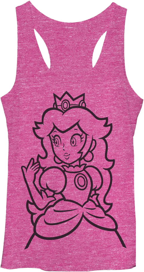 Ladies Princess Peach Super Mario Bros. Racerback Tank Top