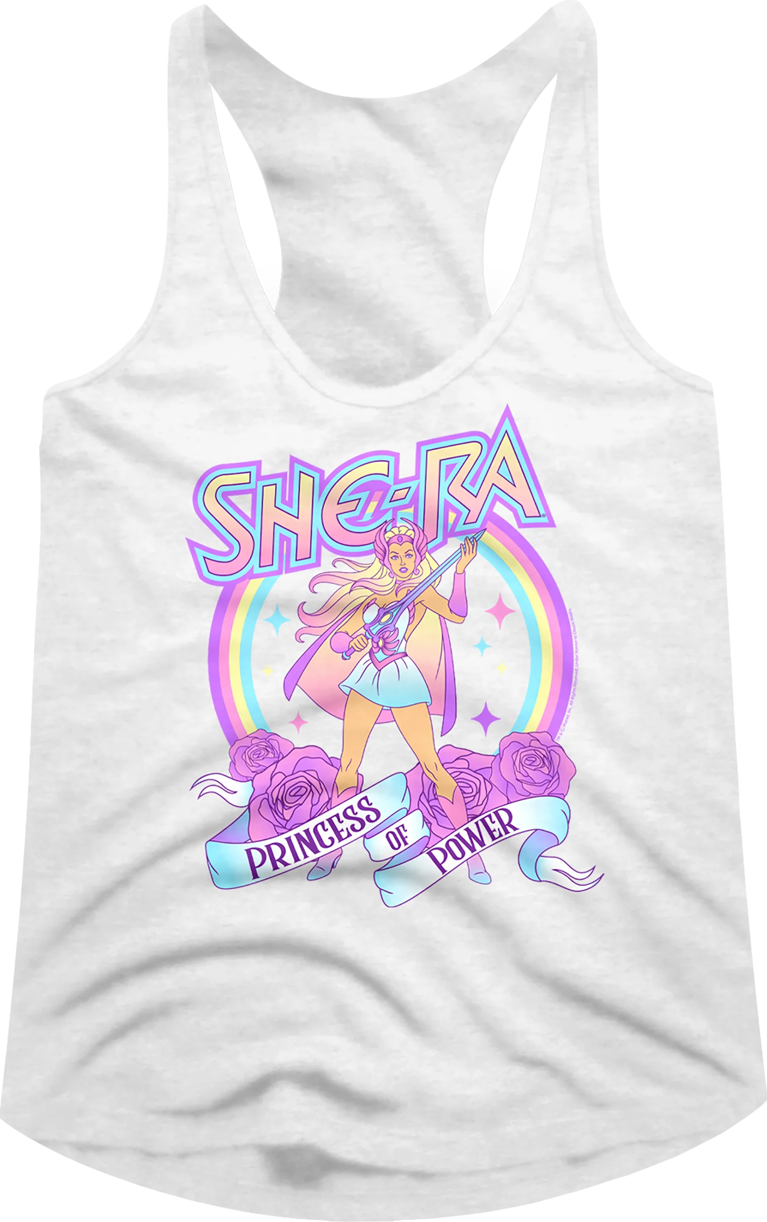 Ladies Rainbow She-Ra Masters of the Universe Racerback Tank Top