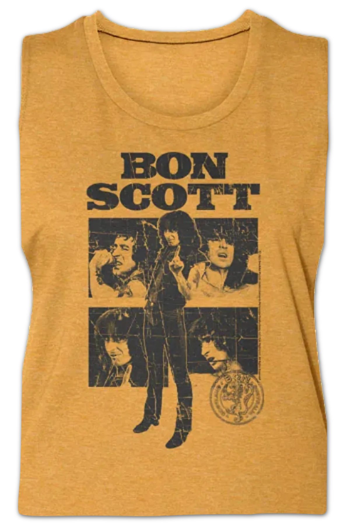 Ladies Retro Collage Bon Scott Muscle Tank Top - Image 2