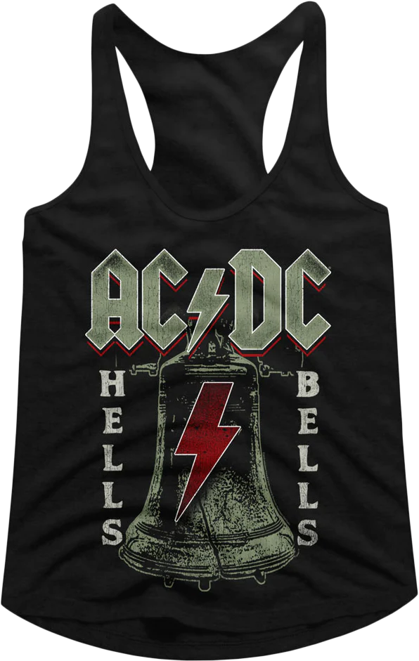 Ladies Ringin' Hells Bells ACDC Racerback Tank Top