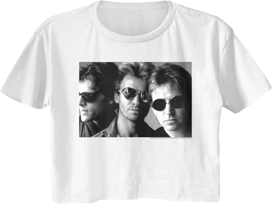 Ladies Shades The Police Crop Top