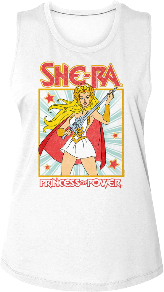 Ladies She-Ra Princess of Power Pose MOTU Muscle Tank Top