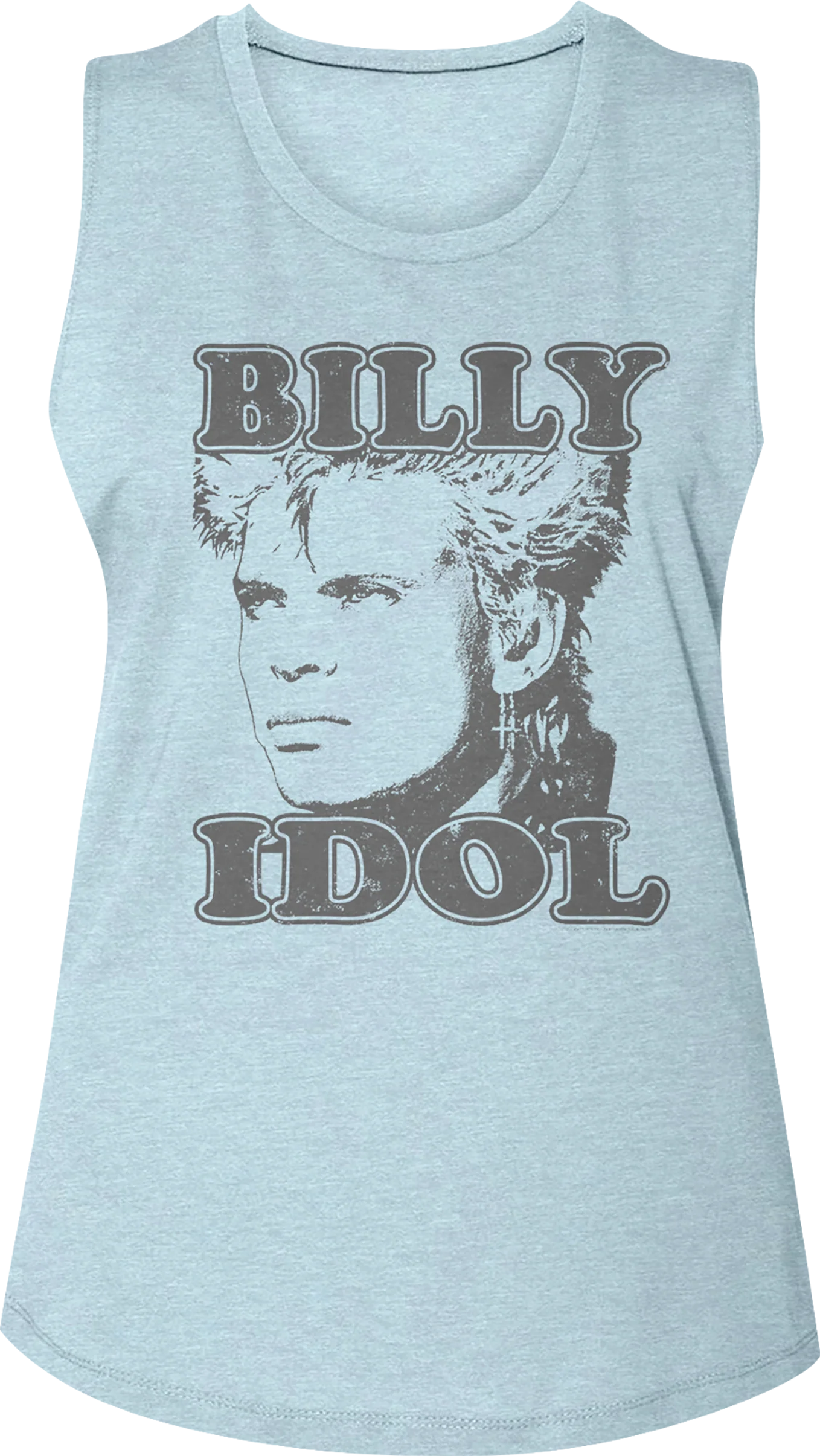 Ladies Sketch Billy Idol Muscle Tank Top