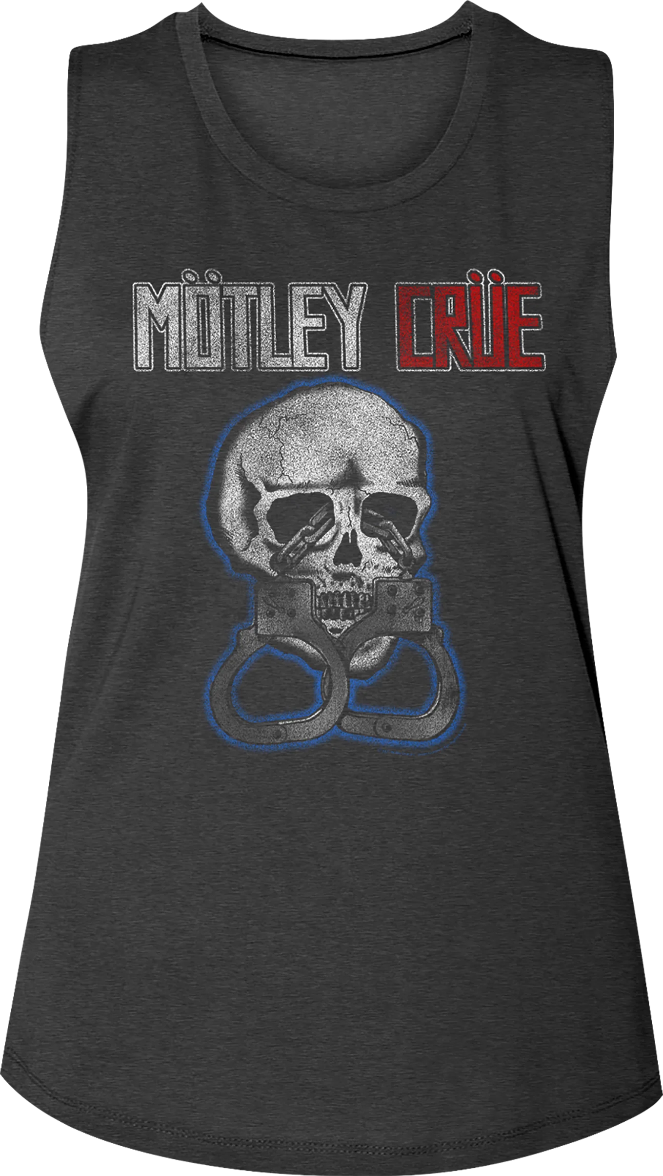 Ladies Skull And Handcuffs Motley Crue Muscle Tank Top