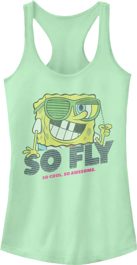 Ladies So Fly SpongeBob SquarePants Racerback Tank Top