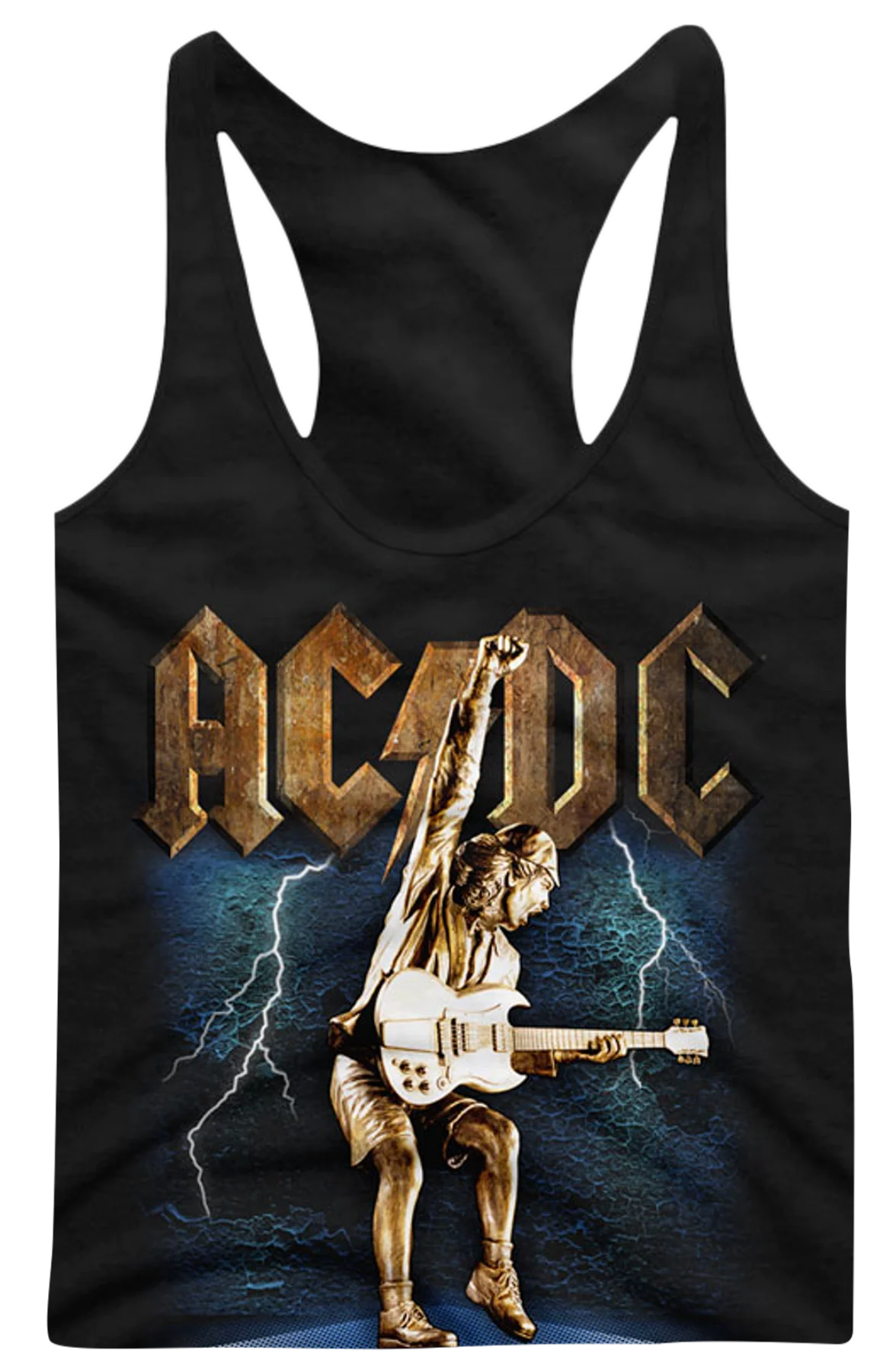 Ladies Stiff Upper Lip ACDC Racerback Tank Top - Image 2