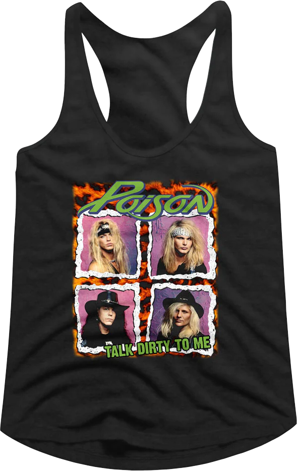 Ladies Talk Dirty To Me Poison Racerback Tank Top