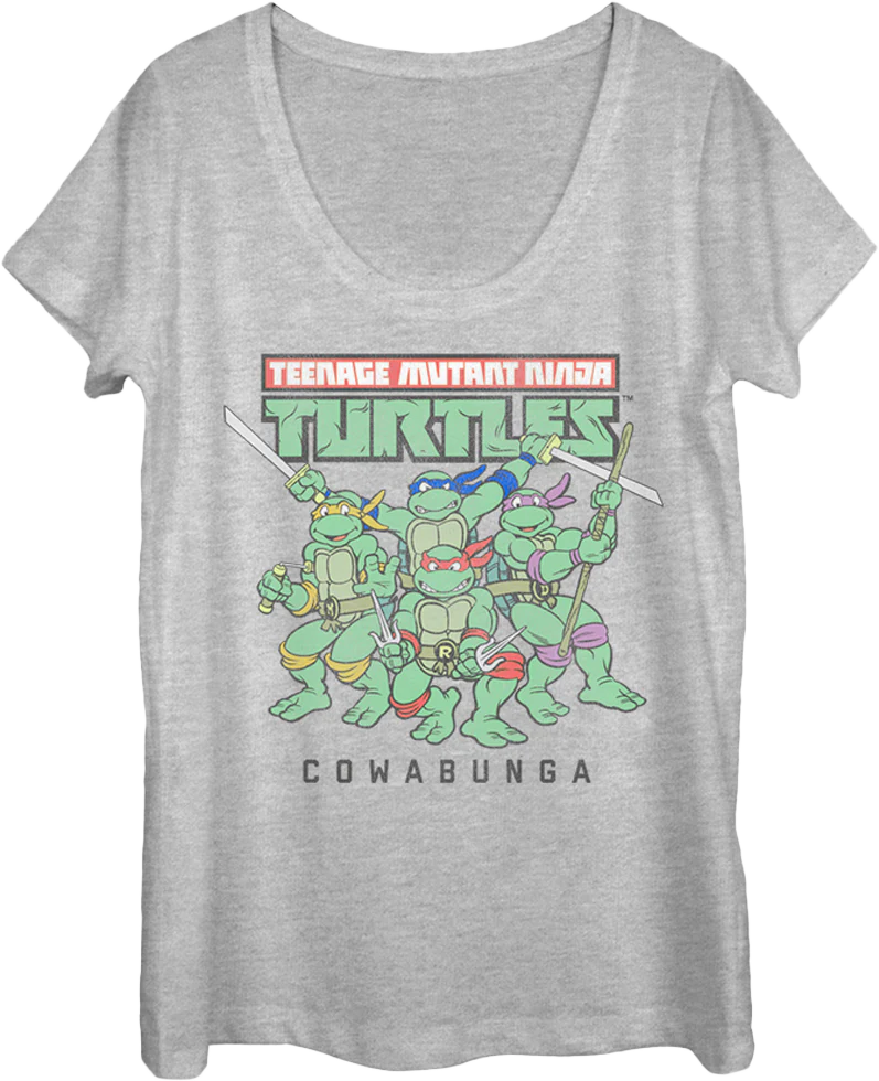 Ladies Teenage Mutant Ninja Turtles Scoopneck Shirt