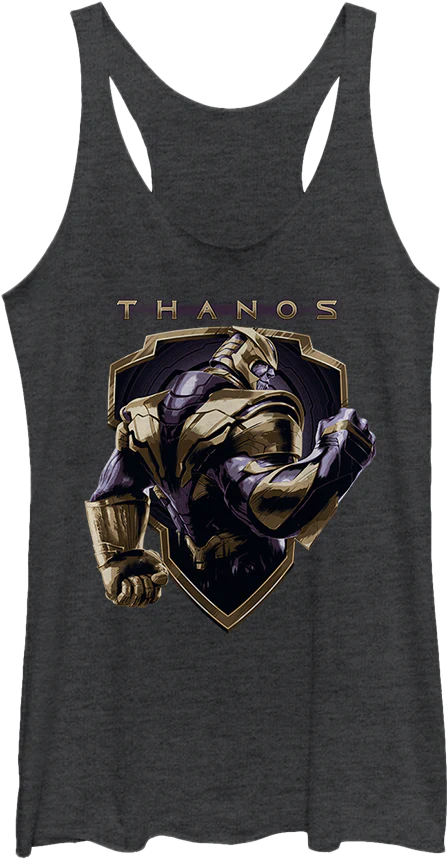 Ladies Thanos Shield Avengers Racerback Tank Top