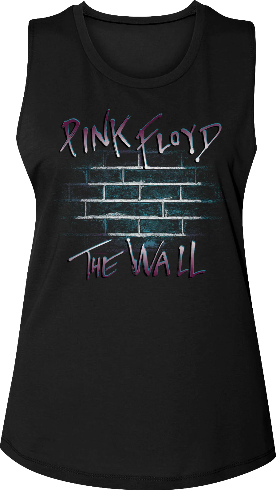Ladies The Wall Pink Floyd Muscle Tank Top