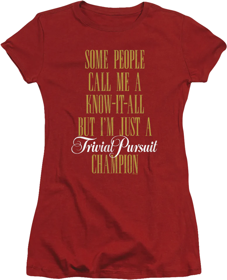 Ladies Trivial Pursuit Champion Shirt