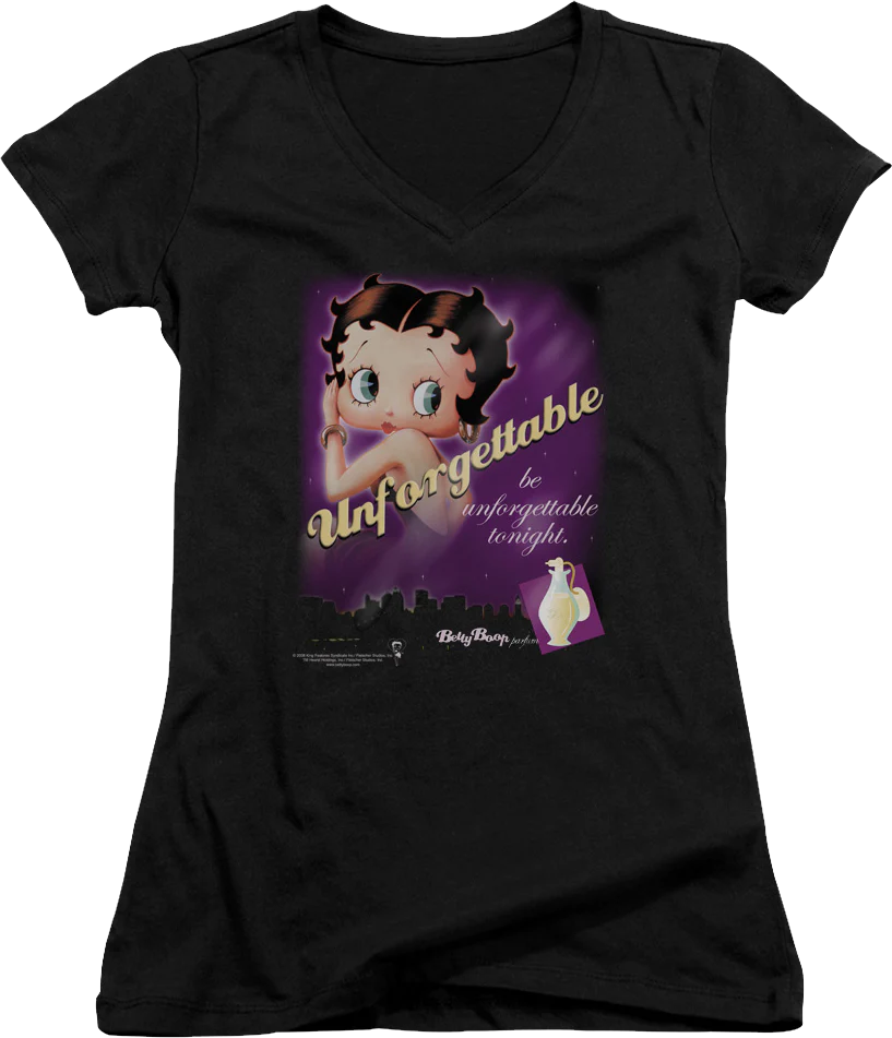 Ladies Unforgettable Betty Boop V-Neck Shirt
