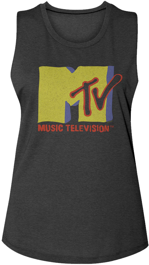 Ladies Vintage Logo MTV Muscle Tank Top