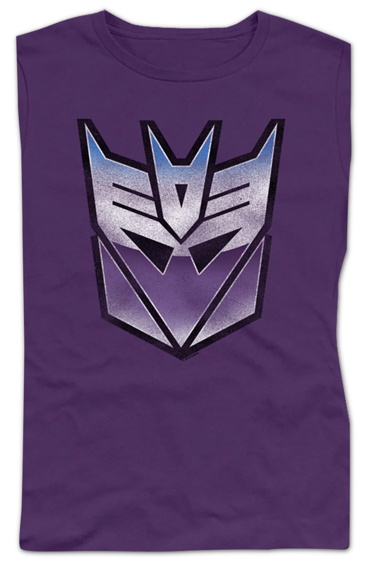 Ladies Vintage Purple Decepticons Logo Transformers Shirt - Image 2