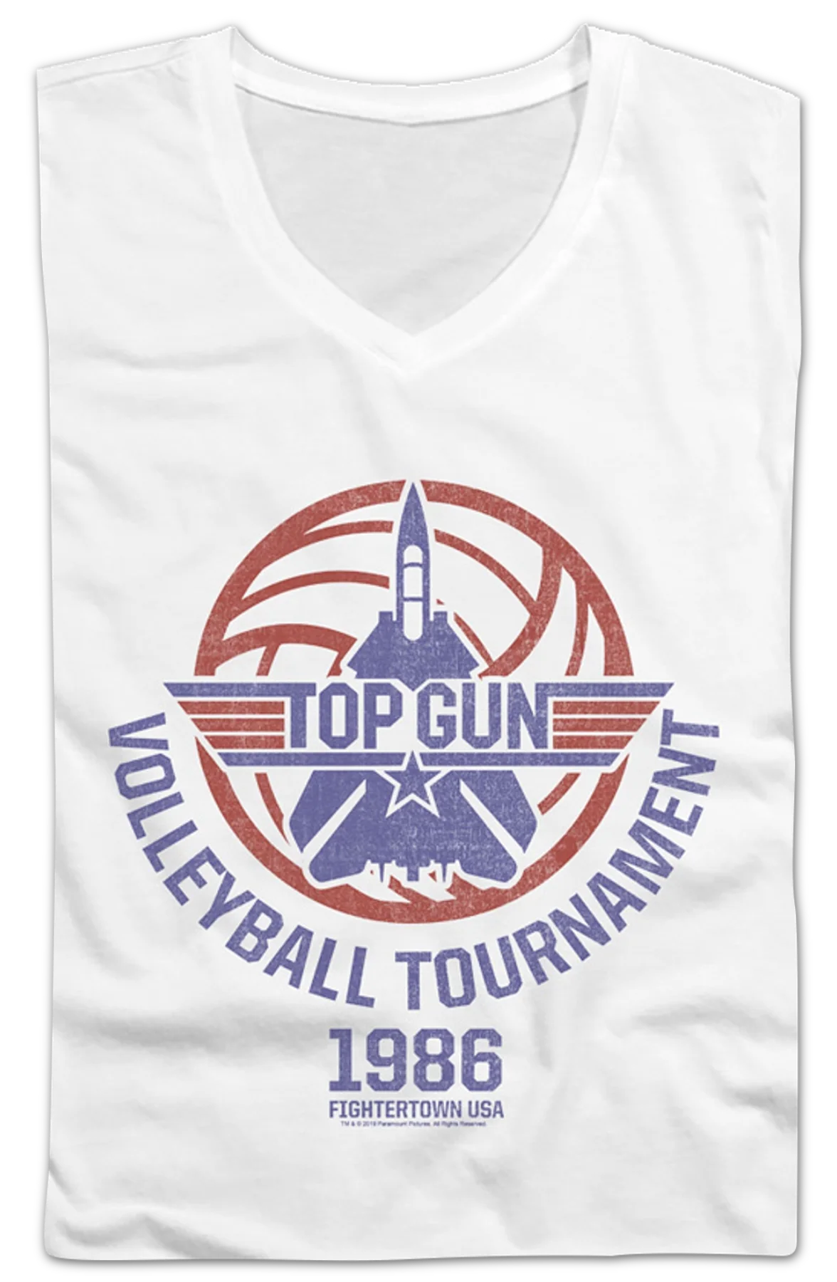 Ladies Volleyball Tournament Top Gun V-Neck Shirt - Image 2