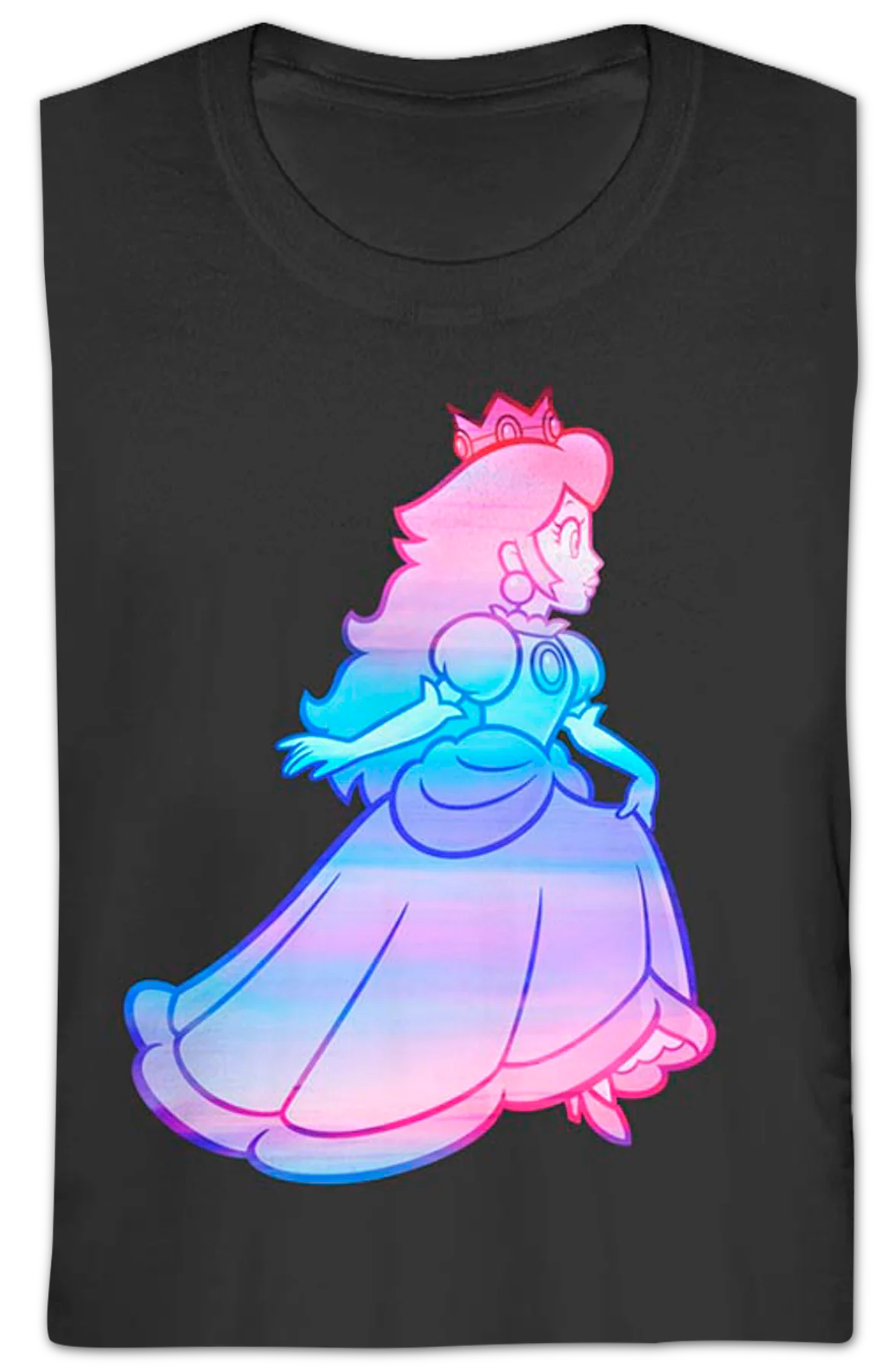 Ladies Watercolor Princess Peach Super Mario Bros. Shirt - Image 2
