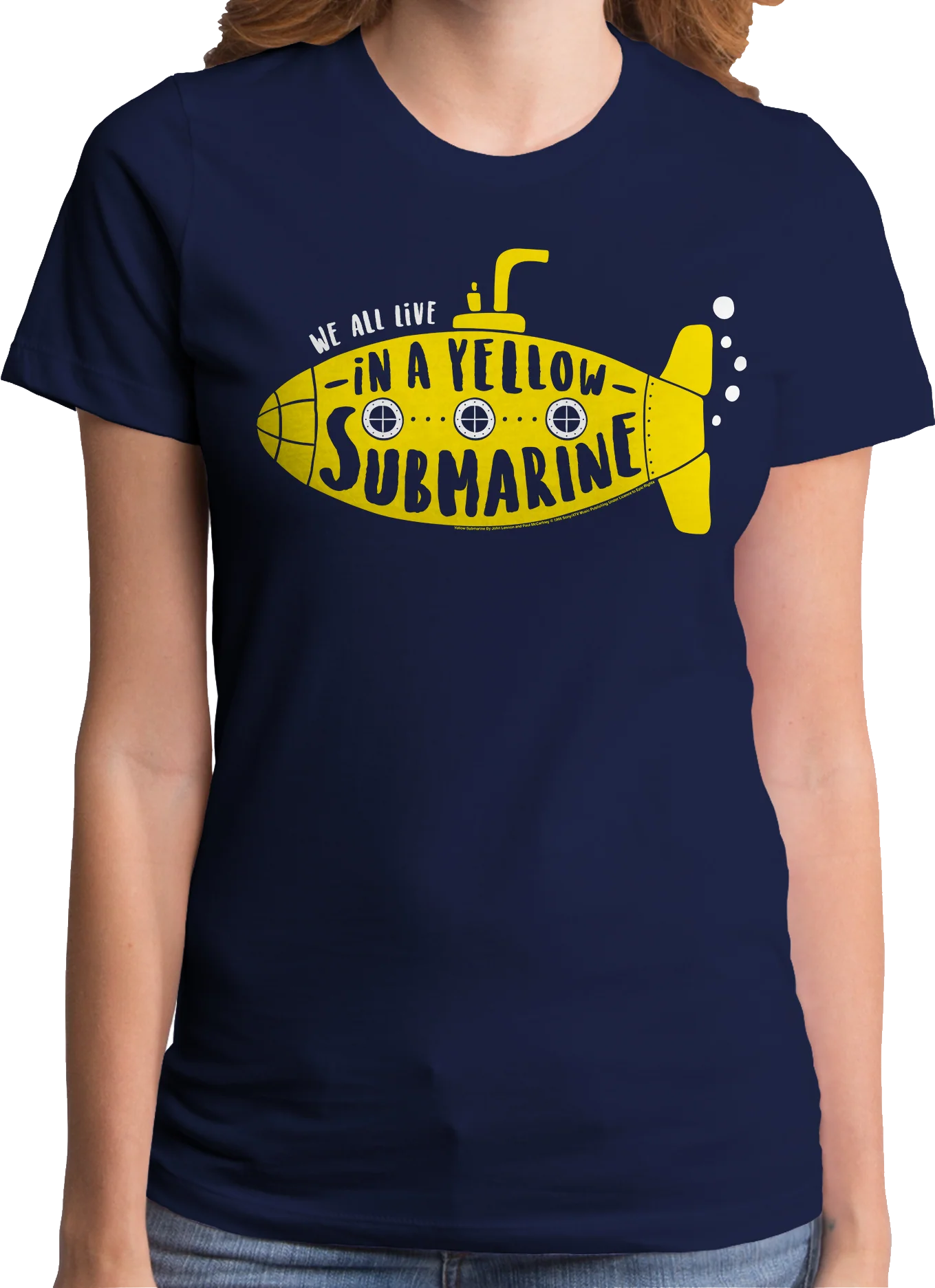 Ladies Yellow Submarine Beatles Shirt