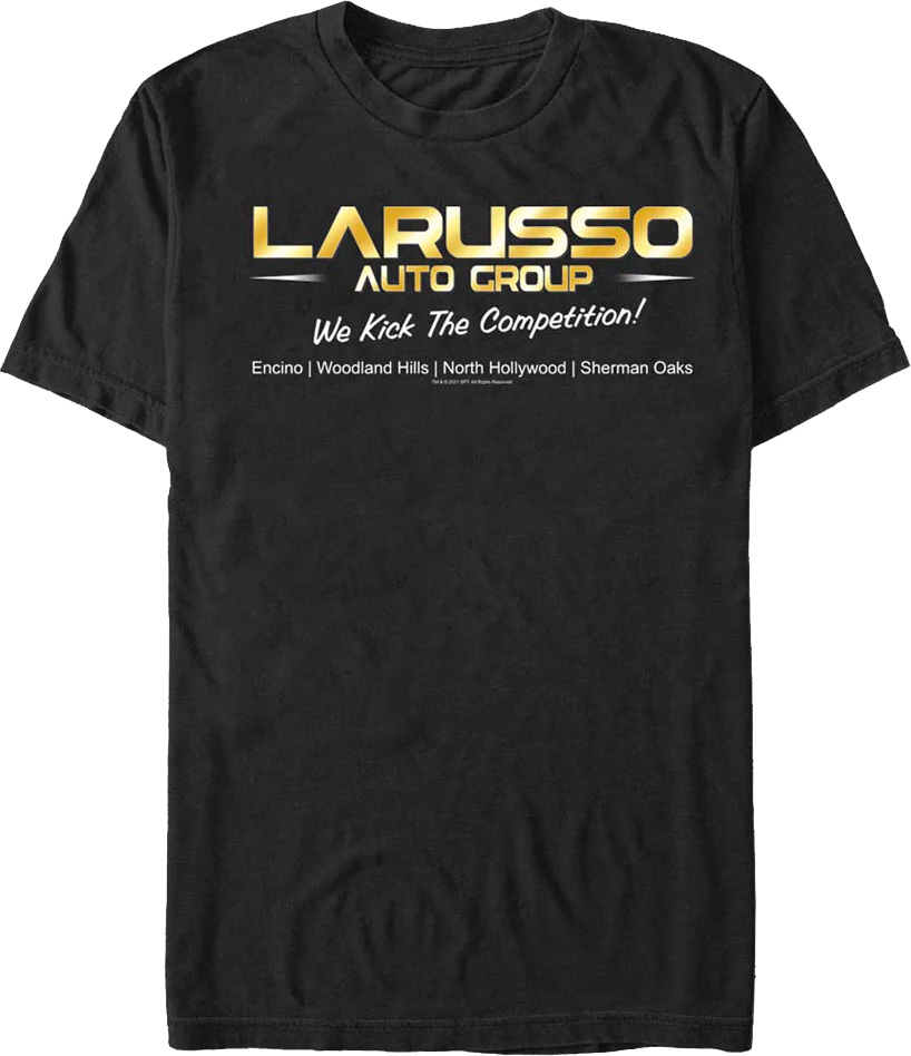 LaRusso Auto Group Logo Cobra Kai T-Shirt - Image 2