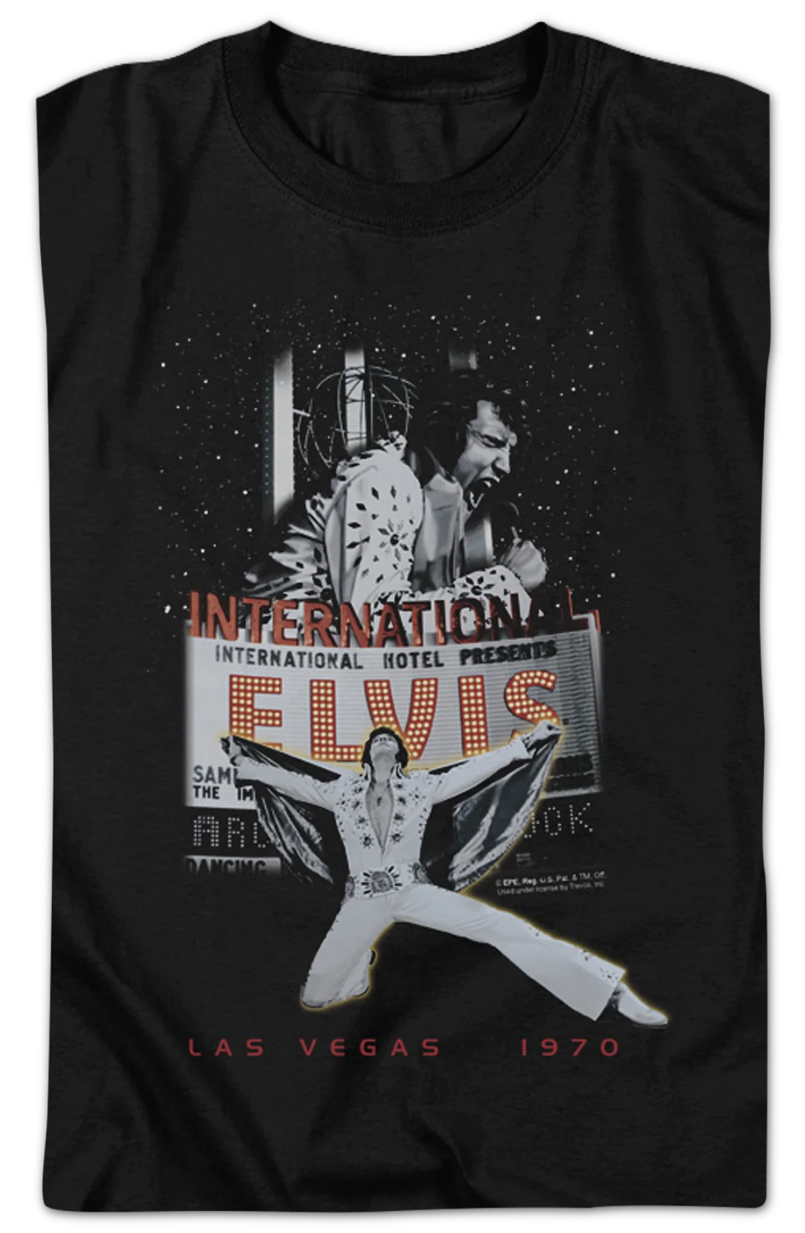 Las Vegas 1970 Elvis Presley T-Shirt - Image 2