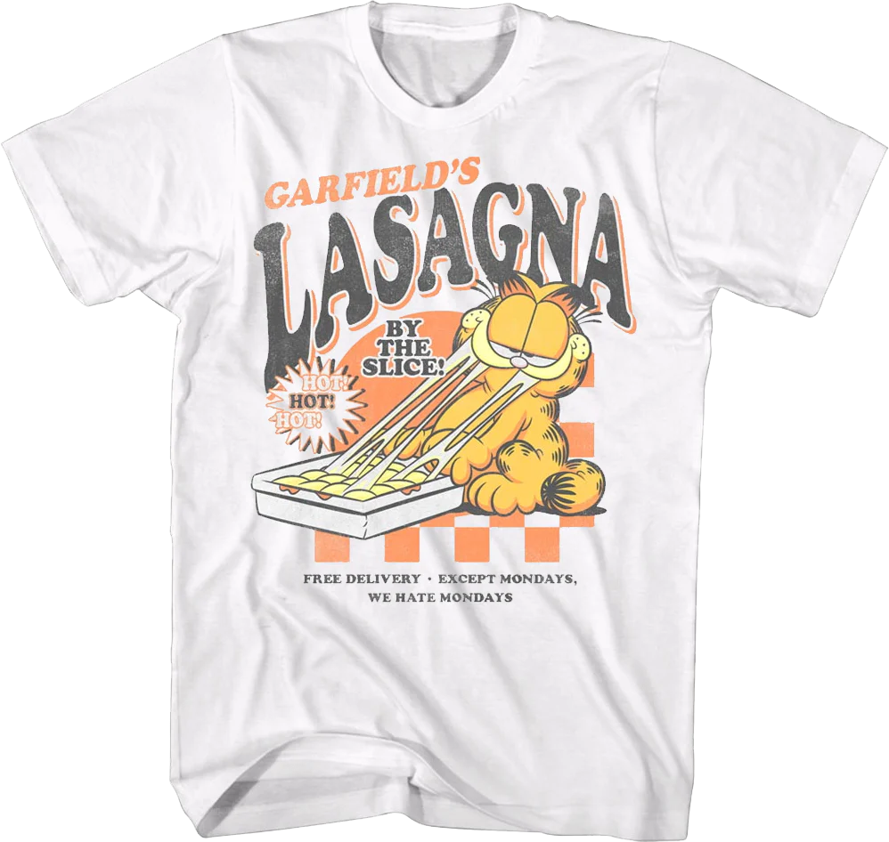Lasagna By The Slice Garfield T-Shirt - Image 2