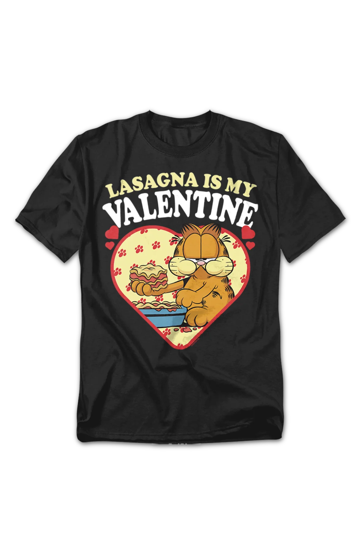 Lasagna Is My Valentine Garfield T-Shirt - Image 2