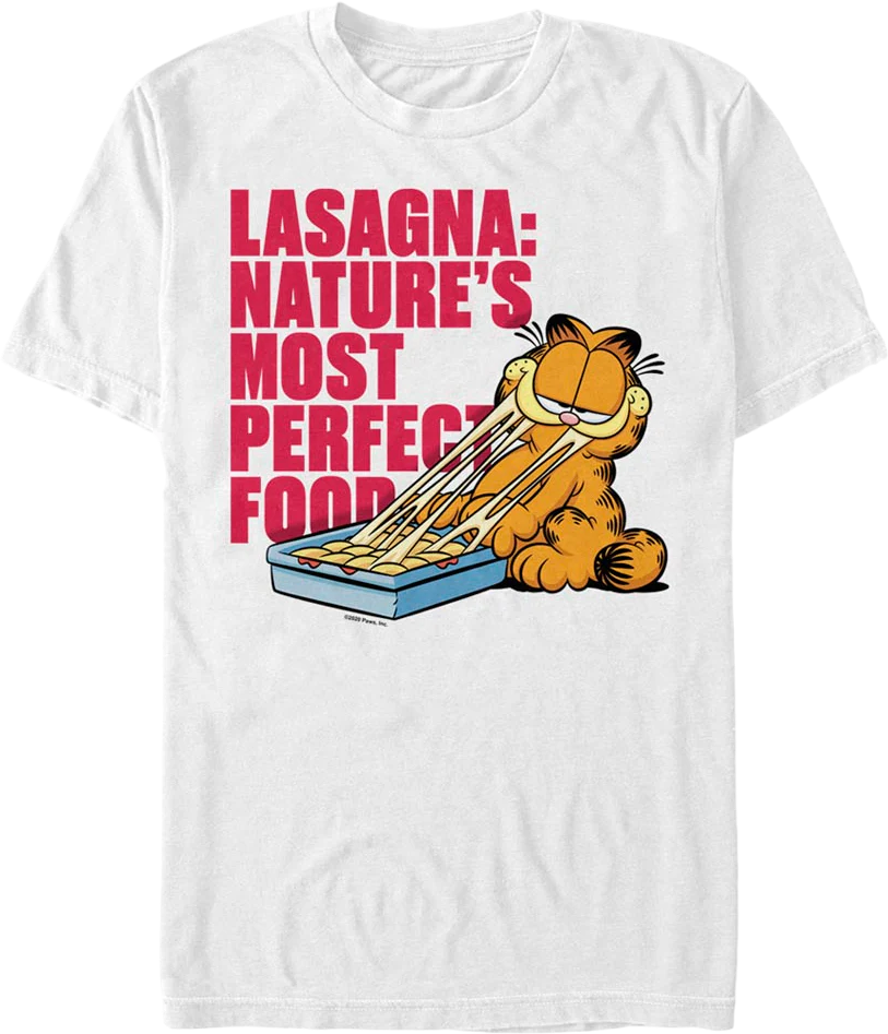 Lasagna Nature's Most Perfect Food Garfield T-Shirt