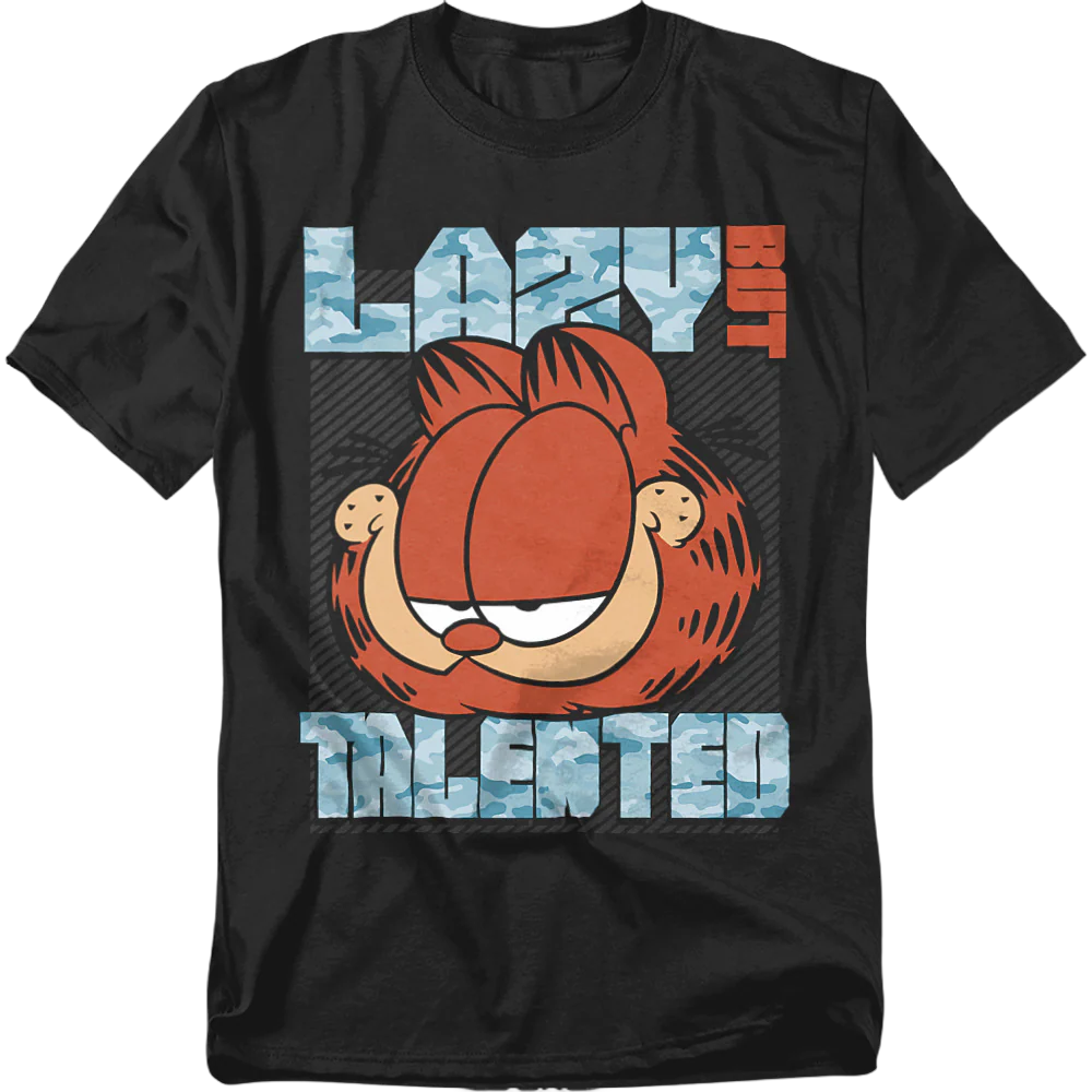 Lazy But Talented Garfield T-Shirt - Image 2