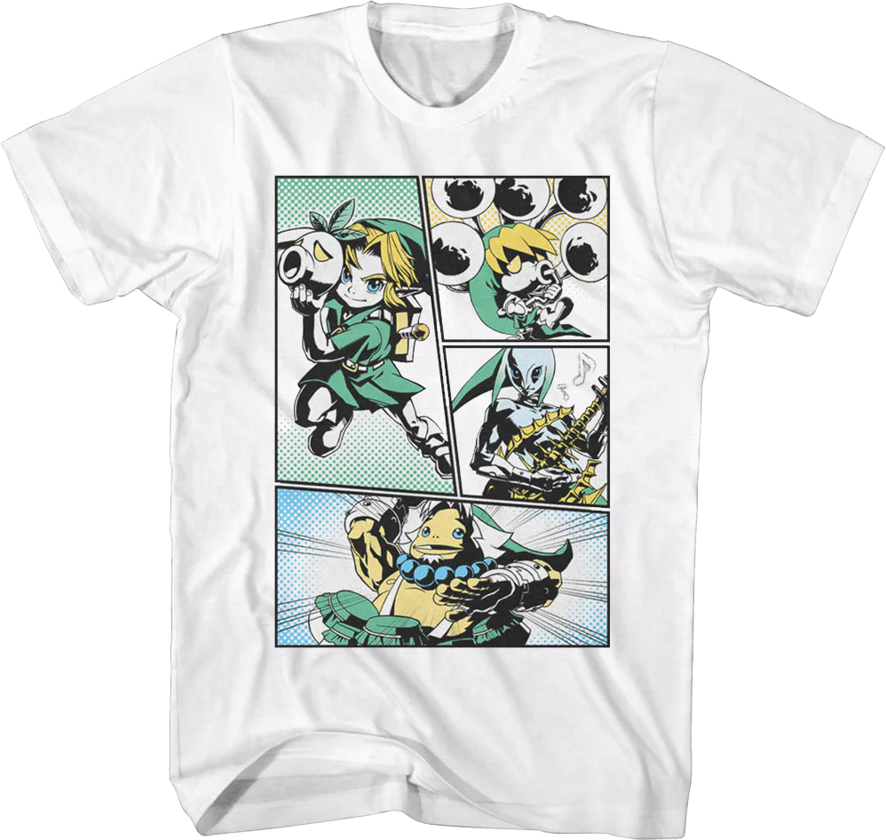 Legend of Zelda Comic Panels Nintendo T-Shirt
