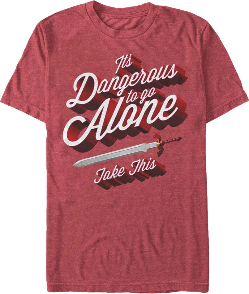 Legend Of Zelda It's Dangerous To Go Alone Take This Nintendo T-Shirt