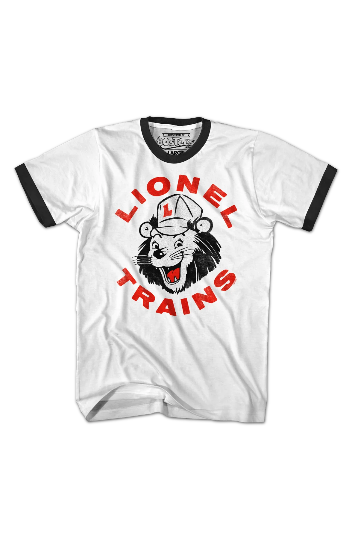 Lenny The Lion Lionel Trains Ringer Shirt - Image 2